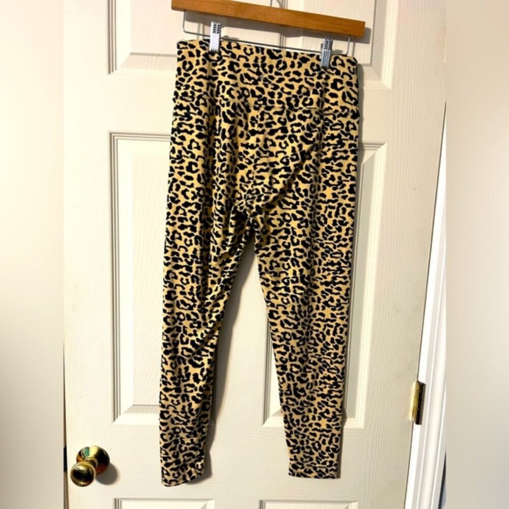 Kyodan brown & tan animal print leggings Medium